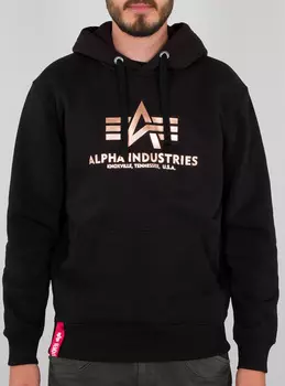 Alpha Industries Basic Foil Print Балахон, черный/бронзовый