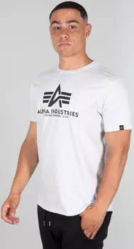 Alpha Industries Basic Футболка, белый/черный