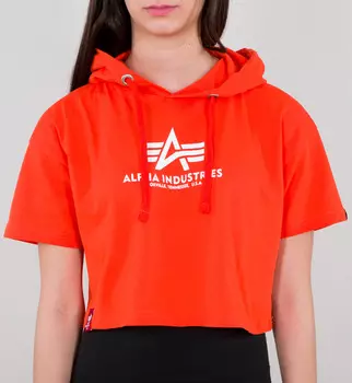 Alpha Industries Basic Hooded COS Дамы футболка, оранжевый
