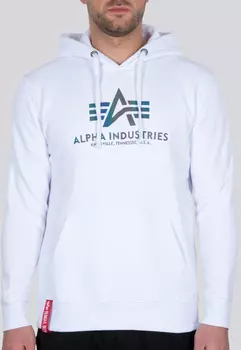 Alpha Industries Basic Rainbow Ref. Print Балахон, белый