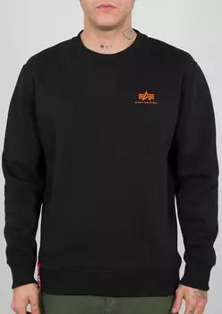 Alpha Industries Basic Small Logo Neon Print Толстовка, черный/оранжевый
