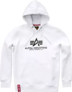 Толстовка Alpha Industries Basic мужская, белая