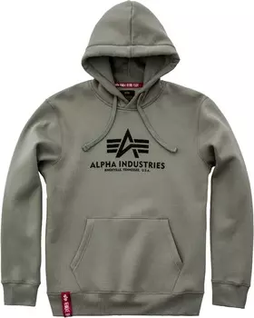 Толстовка Alpha Industries Basic мужская, светло-зеленая