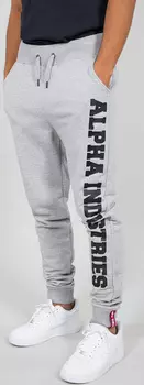Штаны Alpha Industries Big Letters, серые