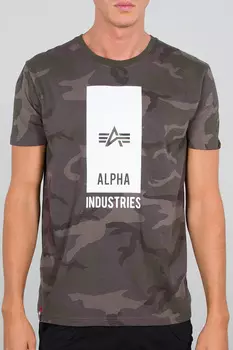 Alpha Industries Block Logo Camo Футболка,