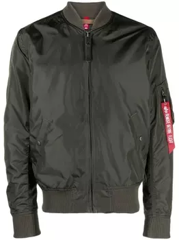 Alpha Industries бомбер с молниями, серый
