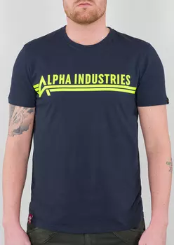 Alpha Industries Футболка, синий/желтый