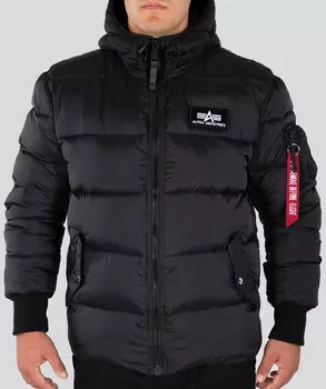 Alpha Industries Hooded Puffer Alpha FD Куртка, черный