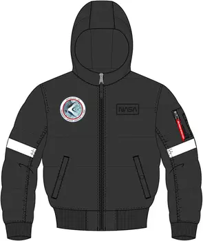 Alpha Industries Hooded Puffer FD NASA Куртка, черный