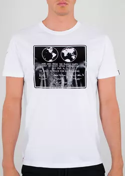 Alpha Industries Lunar Plaque Футболка, белый/черный