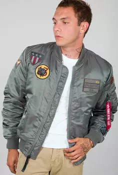 Alpha Industries MA-1 Air Force Куртка, серый/зеленый