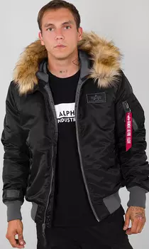 Alpha Industries MA-1 Hooded CW Куртка, черный