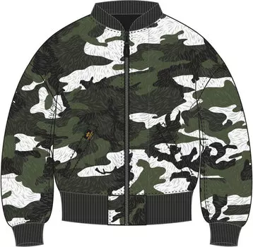 Жакет Alpha Industries MA-1 OS Rev.Fur женский жакет, черно-камуфляжный