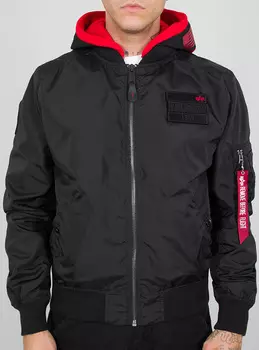 Alpha Industries MA-1 TT Hood Custom Куртка, черный