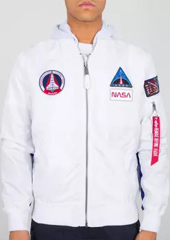 Alpha Industries MA-1 TT Hood NASA Куртка, белый