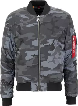 Куртка Alpha Industries MA-1 VF 59 Reflective Camo, черно-камуфляжная