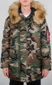 Alpha Industries N3B Airborne Camo Куртка, камуфляжный