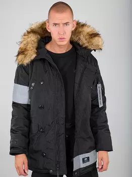 Alpha Industries N-3B Reflective Stripes Куртка, черный