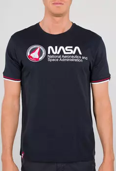 Alpha Industries NASA Retro Футболка, темно-синий