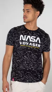 Alpha Industries NASA Voyager AOP Футболка, черный