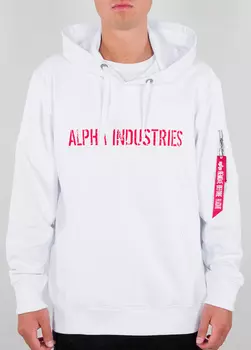 Балахон Alpha Industries RBF Moto, бело-красный