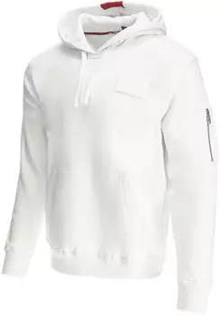 Alpha Industries Red Stripe Толстовка мужская, белый/красный