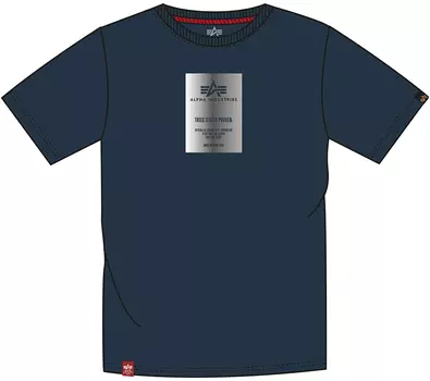 Alpha Industries Reflective Label Футболка, темно-синий