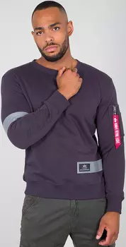 Alpha Industries Reflective Stripes Толстовка, темно-фиолетовый