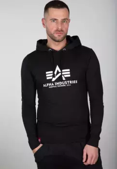 Alpha Industries с длинным рукавом " Alpha Industries Мужчины — с длинными рукавами Basic Hooded Heavy LS", черный