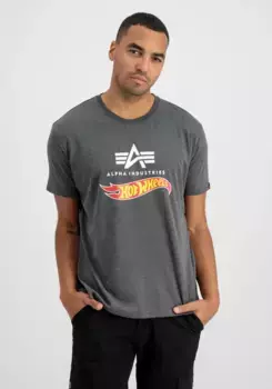 Alpha Industries с длинным рукавом " Alpha Industries Мужчины - Футболки Hot Wheels Flag T", цвет Charcoal Heather