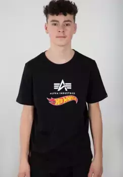 Alpha Industries с длинным рукавом " Alpha Industries Kids - Футболки Hot Wheels Flag T Kids/Teens", черный