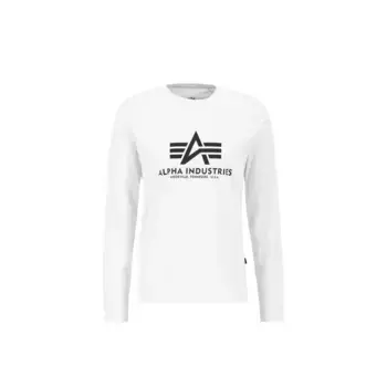 Alpha Industries с длинным рукавом " Alpha Industries Мужчины — Лонгсливы Basic T — LS", белый