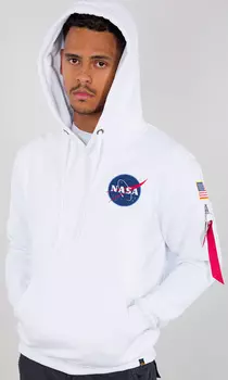 Alpha Industries Space Shuttle Толстовка мужская, белый