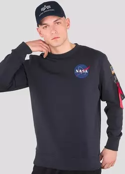 Толстовка Alpha Industries Space Shuttle, темно-синяя