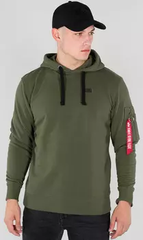 Толстовка Alpha Industries X-Fit мужская, темно-зеленая