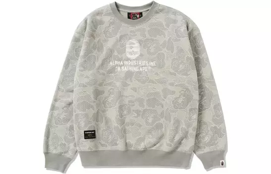 Alpha Industries X Совместный бренд Alpha Industries Толстовка унисекс A Bathing Ape, серый