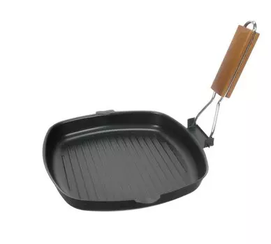 Alpina Сковорода без ПФОК, с антипригарным покрытием, складная, черная, 45 см