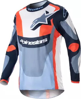 Alpinestars Fluid Agent Мотокросс Джерси, синий/оранжевый