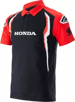 Рубашка поло Alpinestars Honda, черный/красный