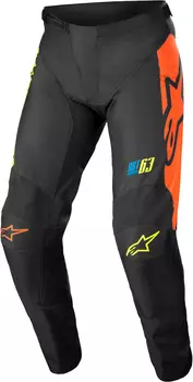 Штаны для мотокросса Alpinestars Racer Compass, черный/желтый