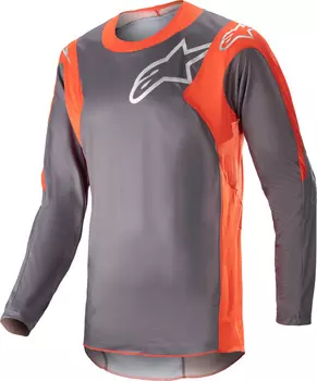 Мотокросс джерси Alpinestars Racer Hoen, серый/оранжевый