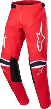 Alpinestars Racer Narin Молодежные мотокроссовые штаны, красный/белый
