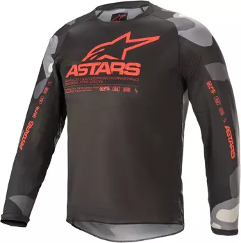 Мотокросс джерси Alpinestars Racer Tactical Youth, черный/красный
