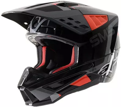 Alpinestars S-M5 Rover Мотокросс шлем, черный/серый/красный