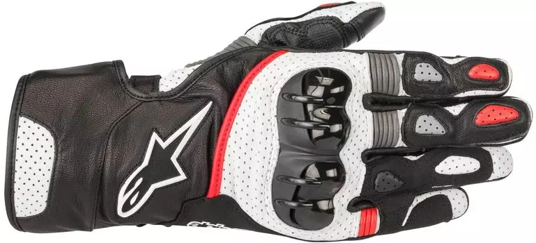 Alpinestars SP 2 V2 Мотоциклетные перчатки, черный/белый/красный