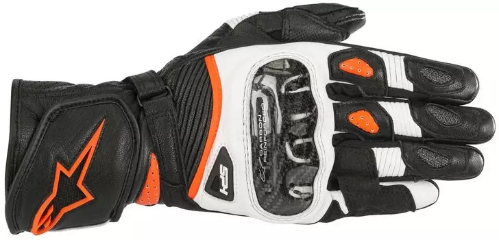 Женские кожаные мотоциклетные перчатки Alpinestars Stella SP-1 v2, черный/белый/красный