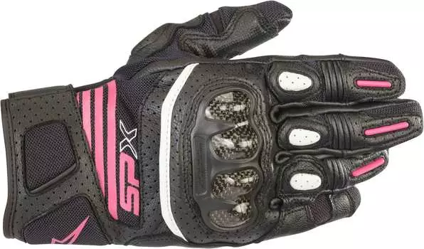 Alpinestars Stella SP X Air Carbon V2 Дамы мотоцикл перчатки, черный/розовый