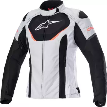 Alpinestars Stella T-Jaws V3 Водонепроницаемый Дамы Мотоцикл Текстильный Куртка, серый/черный/белый