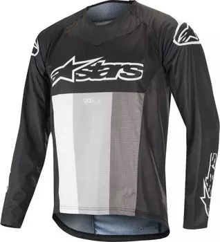 Alpinestars Techstar LS велосипедов Джерси, черный/серый/белый