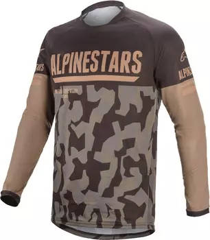 Alpinestars Venture R Camo Мотокросс-Джерси, черный/коричневый